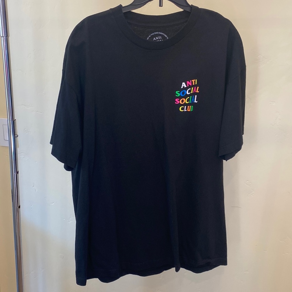 Anti Social Social Club black-shirt, size 2XL.